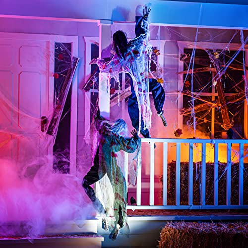 JOYIN 2 Pack 47" Halloween Climbing Zombies Wall Decoration, Halloween Climbing Dead Zombie Decoration for Halloween Haunted House Prop Decor Halloween Outdoor, Yard Holiday Party Decoration