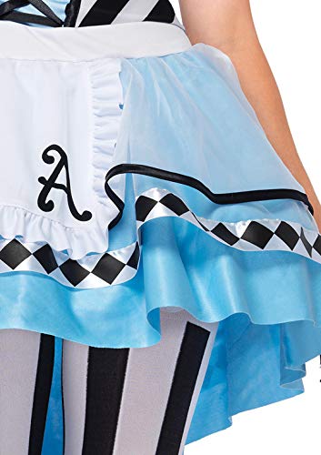 Leg Avenue Women's Psychedelic Alice in Wonderland Costume, Blue/White, Small