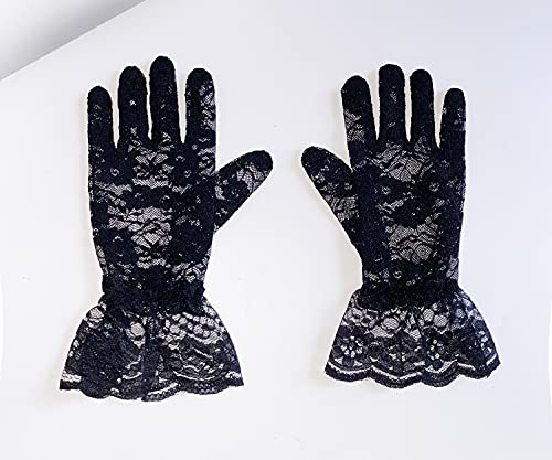 Mecamelon Girls Vintage Cruella Halloween Costume Dress Up Dalmatian Print Outfit (8-9 Years, White)