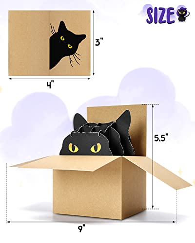 3D Birthday Pop Up Cat Gift Card Greeting Happy Funny Birthday Hallmark Card Note With Envelope Funny Black Cat Love Pop Happy Birthday Gift Card Bulk | Blank Inside, Cat, Greeting, Birthday