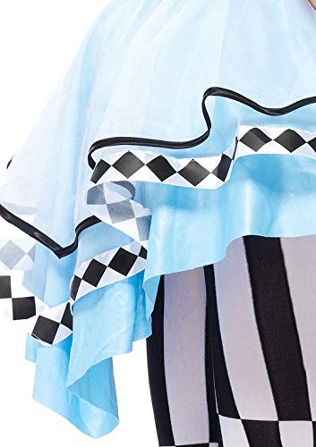 Leg Avenue Women's Psychedelic Alice in Wonderland Costume, Blue/White, Small