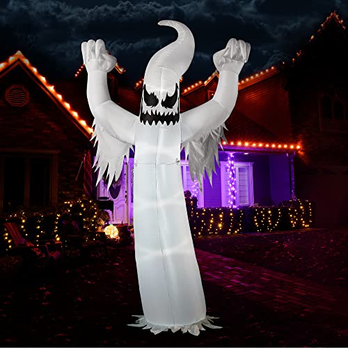 Joiedomi 12 Ft Tall Halloween Inflatable Scary Spooky Ghost Inflatable Yard Decoration with Build-in LEDs Blow Up Inflatables for Halloween Party Indoor, Outdoor, Yard, Garden, Lawn Decorations