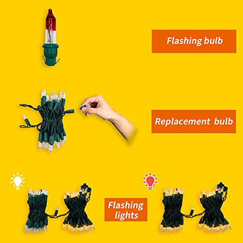BOKING Halloween Purple Orange Lights String 100 MINI Incandescent Outdoor Indoor Waterproof Decoration Plug in 23 Feet Used for Patio Party Festive Courtyard Home