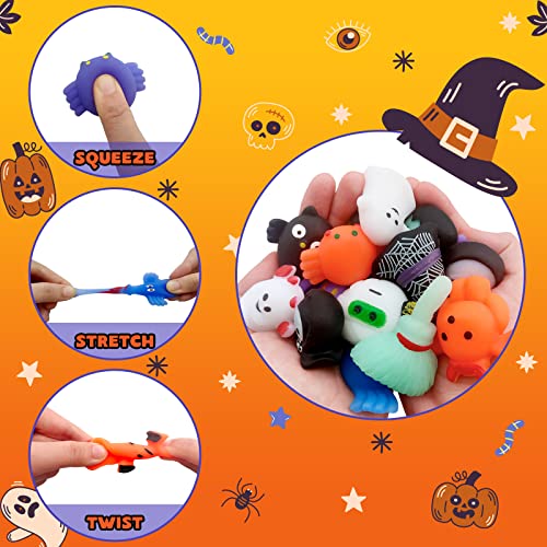 Cicosovea 28Pcs Halloween Soft Toys Kawaii Cute Toys Halloween Party Favors for Halloween Treat Goody Bag Filler Gifts