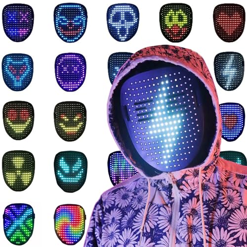 Gesture Sensing LED Mask for Cosplay Holidays
