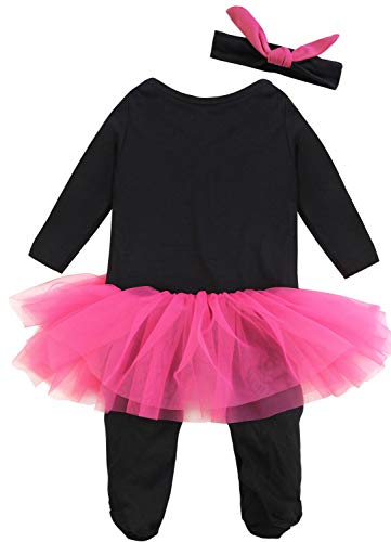 FANCYINN Baby Skeleton Costume Halloween Outfits & Bone Skull Tulle Skirt Romper Toddler Carnival Costumes 2pcs 59 0-3Months