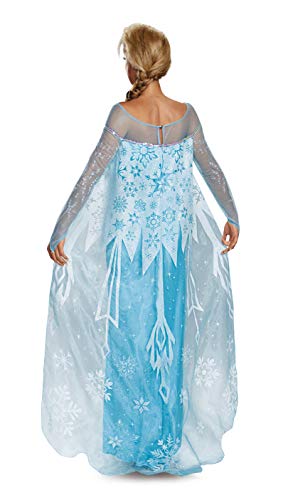 Disney Women's Elsa Prestige Adult Costume, Blue, Large