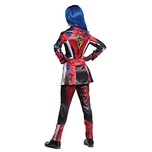 Evie Descendants 3 Deluxe Girls Costume, Official Disney Descendants Costume Jumpsuit, Child Size Extra Large (14-16)