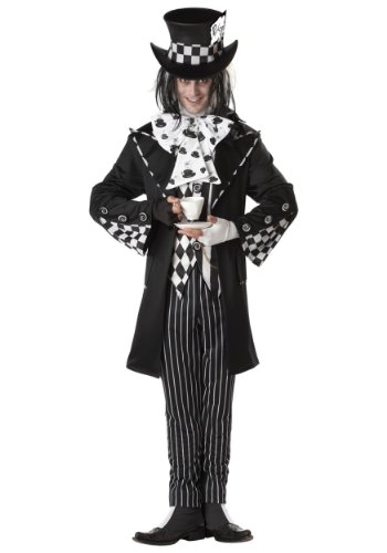 Dark Mad Hatter Costume X-Large Black