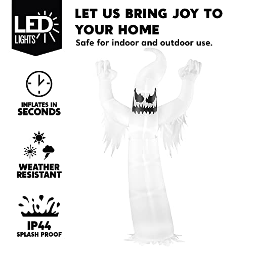 Joiedomi 12 Ft Tall Halloween Inflatable Scary Spooky Ghost Inflatable Yard Decoration with Build-in LEDs Blow Up Inflatables for Halloween Party Indoor, Outdoor, Yard, Garden, Lawn Decorations