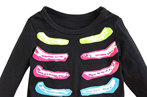 FANCYINN Baby Skeleton Costume Halloween Outfits & Bone Skull Tulle Skirt Romper Toddler Carnival Costumes 2pcs 59 0-3Months