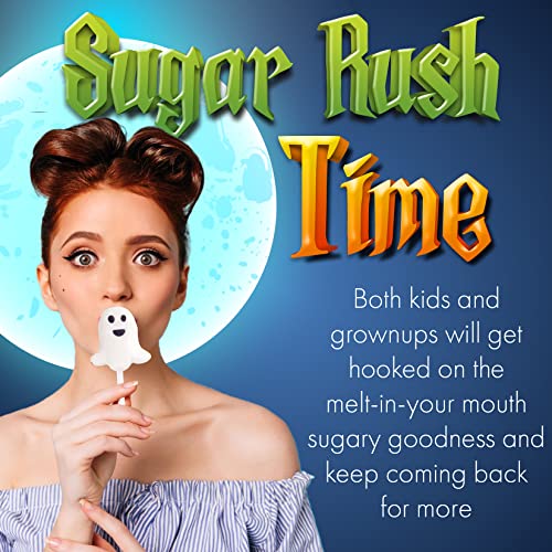 Fusion Select Halloween Candy Lollipops - Trick or Treat Candies for Kids - Frankenstein's Monster, Jack o Lantern, Ghost & Witch Hat Halloween Sweets - Individually Wrapped - 30 Treats Per Box