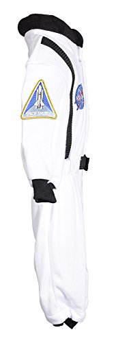 Aeromax Jr. Astronaut Suit with NASA patches and diaper snaps, WHITE, Size 6/12 Months (ASW-ROMP)