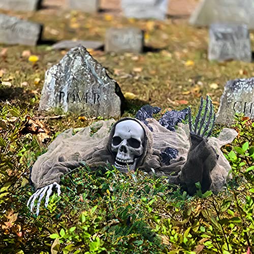 ESSENSON Halloween Zombie Groundbreaker, 65 Inch Halloween Decorations Skeleton, Halloween Prop for Halloween Outdoor, Lawn, Yard, Patio Decoration, Graveyard Haunted House Decorations