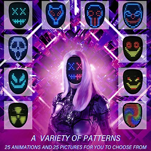 Gesture Sensing LED Mask for Cosplay Holidays