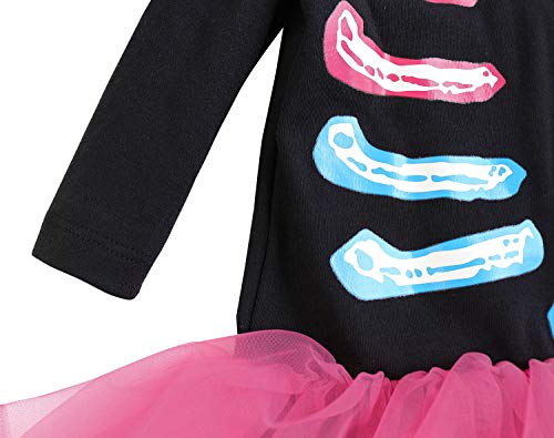 FANCYINN Baby Skeleton Costume Halloween Outfits & Bone Skull Tulle Skirt Romper Toddler Carnival Costumes 2pcs 59 0-3Months