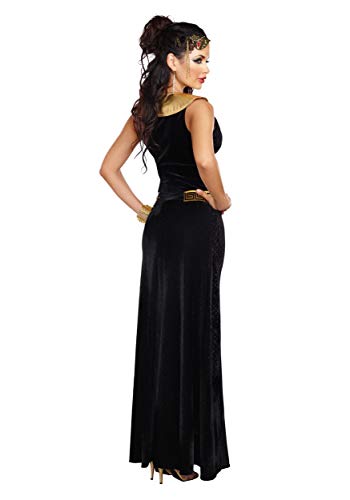 Dreamgirl Adult Cleopatra Costume for Women, Egyptian Goddess, Exquisite Cleopatra Halloween Costume, Black/Gold - X-Large