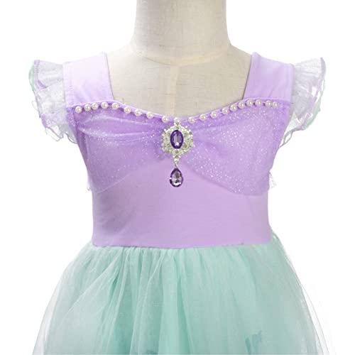 Dressy Daisy Princess Mermaid Dress Up Clothes Halloween Fancy Party Tulle Skirt Summer Outfit for Baby Girls Size 12-24 Months, Style 20