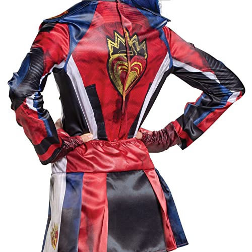 Evie Descendants 3 Deluxe Girls Costume, Official Disney Descendants Costume Jumpsuit, Child Size Extra Large (14-16)