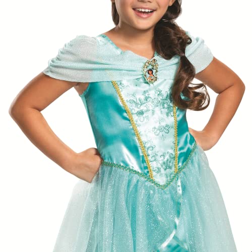 Disney Princess Jasmine Girls' Teal Costume, M (7-8)