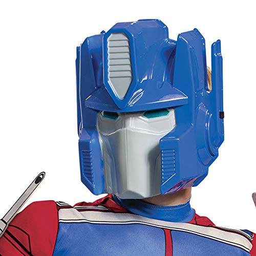 Disguise Optimus Prime Costume, Muscle Transformer Costumes for Boys, Padded Character Jumpsuit, Kids Size Small (4-6) Blue & Red