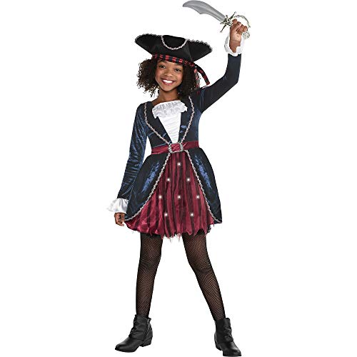 Amscan Child Light- Up Sparkle Pirate Costume, Medium - 8-10, 1 Pc