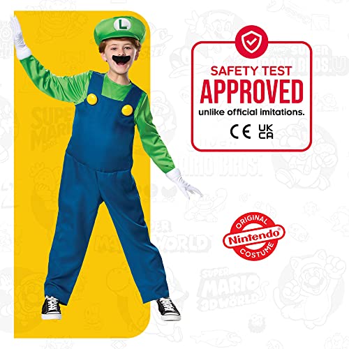 Disguise Nintendo Luigi Deluxe Boys' Costume Green, M (7-8)