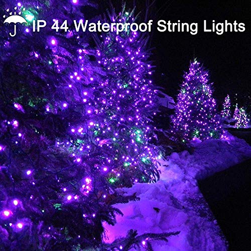 Christmas String Lights Purple - 25m/82ft 220 LEDs 8 Modes Function End-to-End Extendable Plug in Waterproof Inside/Outside Fairy Xmas Tree Lights for Halloween/Patio/Home/Indoor/Outdoor Decorations