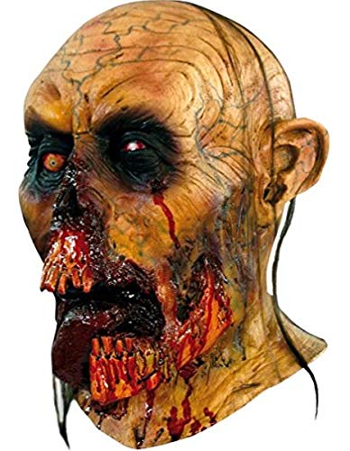 Ghoulish Productions Zombie Tongue Mask. Zombie Blood Tongue Latex Mask, Scary Halloween Mask Zombies, Blood Face Zombie Latex Mask. Zombies Line. One Size Latex Mask