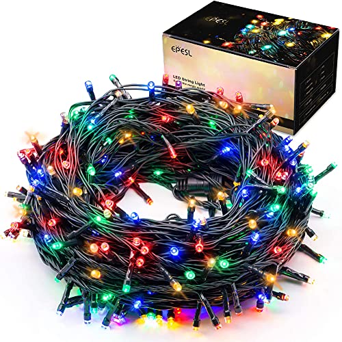 Christmas Decorations Outdoor String Lights - 14m/46ft 110 LED 8 Modes Function End-to-End Extendable Plug in Waterproof Fairy Light for Thanksgiving Day/Halloween/Wedding/Patio/Home/Indoor - Colorful