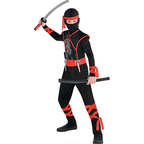 AMSCAN Shadow Ninja Halloween Costume for Boys, Medium, with Included Accessories , Black