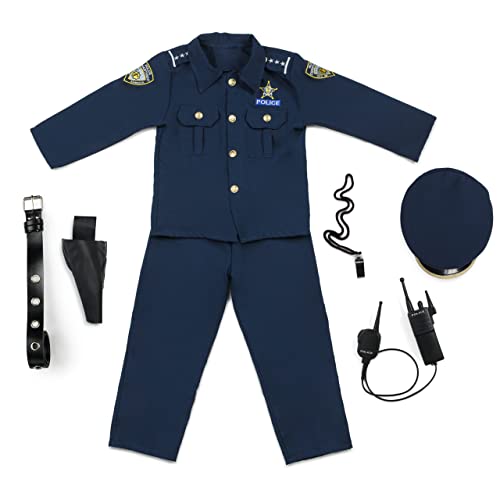 Deluxe Police Dress Up Costume Set - Small 4-6