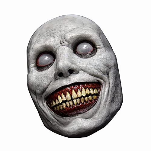 Creepy Halloween Mask, Smiling Demons Cosplay Props, Evil Latex Mask for Halloween Costume Party Props