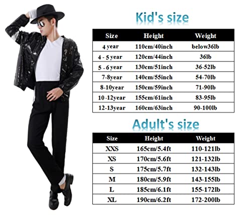 CIGUO Men's Halloween Party Costumes for Dance Cosplay Birthday Costume (Small, Black)