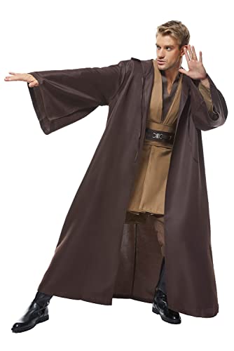 CosplaySky Adult Outfit Costume Tunic Hooded Robe Uniform Brown Version XXX-Large
