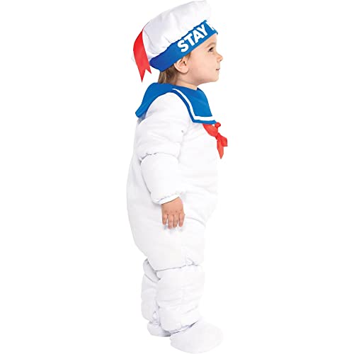 amscan Marshmallow Man Padded Baby Costume - One Size - 6 To 12 Months Old - White - 1 Set