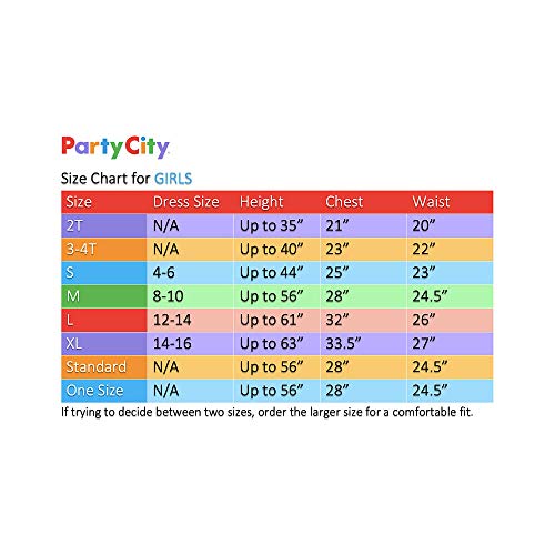 amscan Girls Day of The Dead Costume, Large (12-14)- 3 pcs, Multicolor