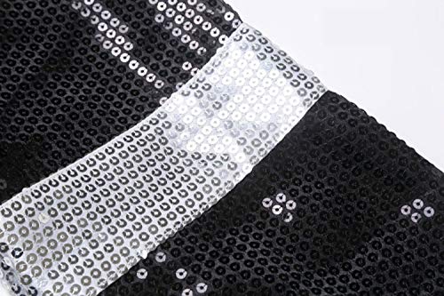 CIGUO Men's Halloween Party Costumes for Dance Cosplay Birthday Costume (Small, Black)