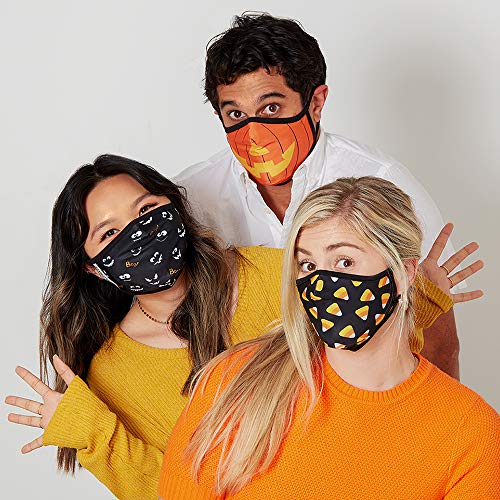 Case-Mate Safe+Mate x Cloth Face Mask - Washable & Reusable - Adult S/M - Cotton - Includes Filter - 3 Pack - Halloween