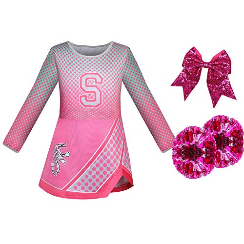Zombies Girls Cheerleader Costumes Toddler Cheerleading Dress Kids Cosplay Dress up for Party