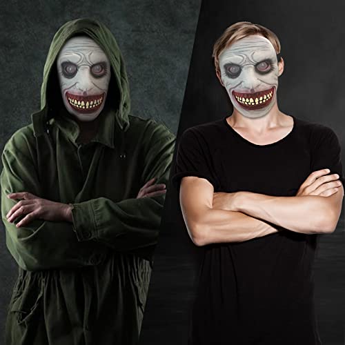 Creepy Halloween Mask, Smiling Demons Cosplay Props, Evil Latex Mask for Halloween Costume Party Props