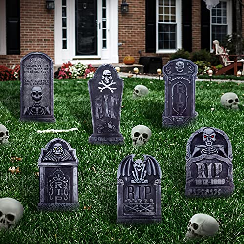 Halloween Tombstone Yard Decorations - 6 Pack