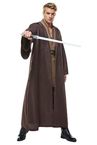 CosplaySky Adult Outfit Costume Tunic Hooded Robe Uniform Brown Version XXX-Large