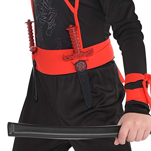 AMSCAN Shadow Ninja Halloween Costume for Boys, Medium, with Included Accessories , Black