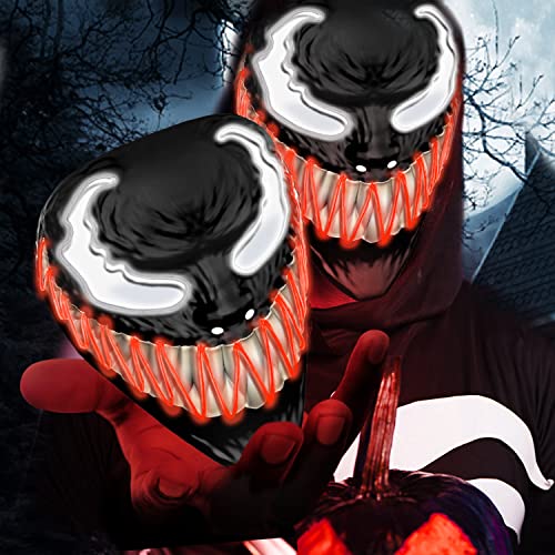 heytech Halloween Mask Purge LED Mask for Festival Halloween Scary Party,Costume Cosplay,Gifts (new-blue)