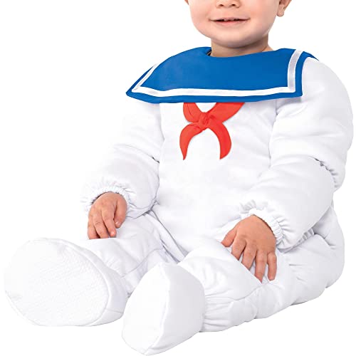 amscan Marshmallow Man Padded Baby Costume - One Size - 6 To 12 Months Old - White - 1 Set