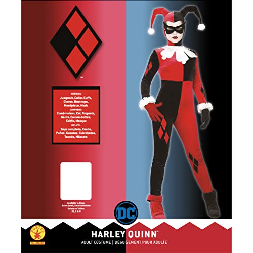 DC Comics Harley Quinn Adult Sized Costumes - Red/Black (Medium)