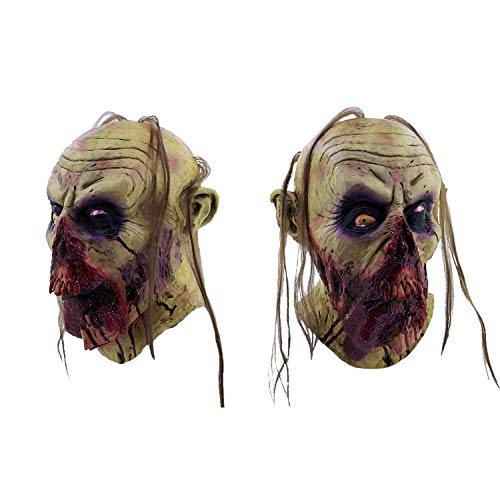 Ghoulish Productions Zombie Tongue Mask. Zombie Blood Tongue Latex Mask, Scary Halloween Mask Zombies, Blood Face Zombie Latex Mask. Zombies Line. One Size Latex Mask