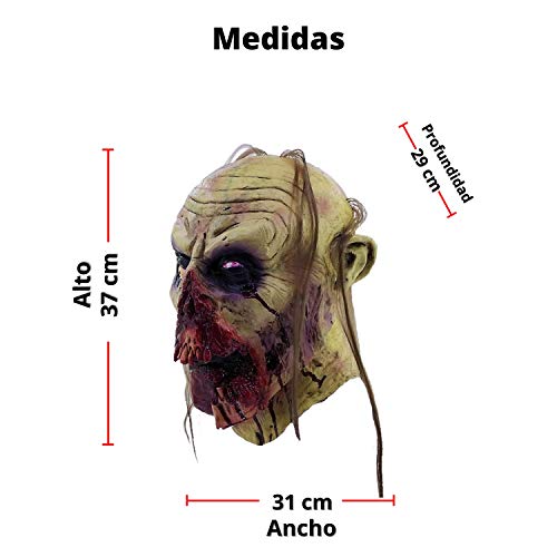 Ghoulish Productions Zombie Tongue Mask. Zombie Blood Tongue Latex Mask, Scary Halloween Mask Zombies, Blood Face Zombie Latex Mask. Zombies Line. One Size Latex Mask