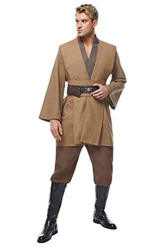 CosplaySky Adult Outfit Costume Tunic Hooded Robe Uniform Brown Version XXX-Large